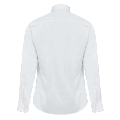 White - Back - Ted Baker Mens Double Cuff Slim Long-Sleeved Shirt