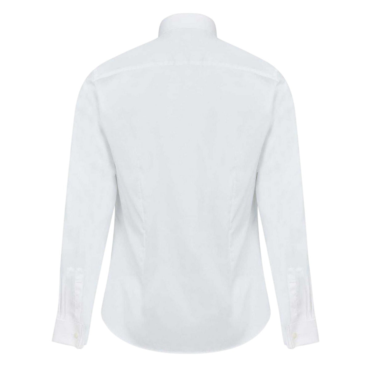 White - Back - Ted Baker Mens Double Cuff Slim Long-Sleeved Shirt