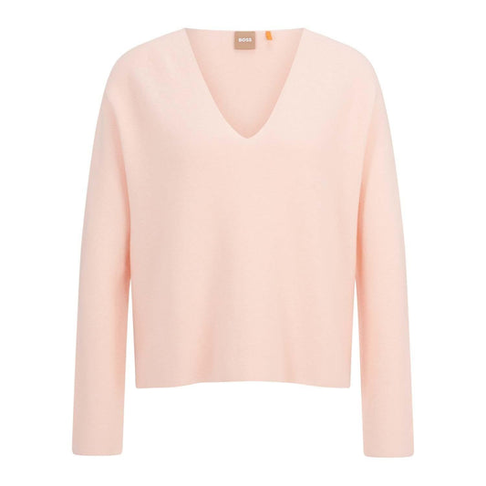 Pink - Front - Boss Womens-Ladies C Ferona Sweater Top