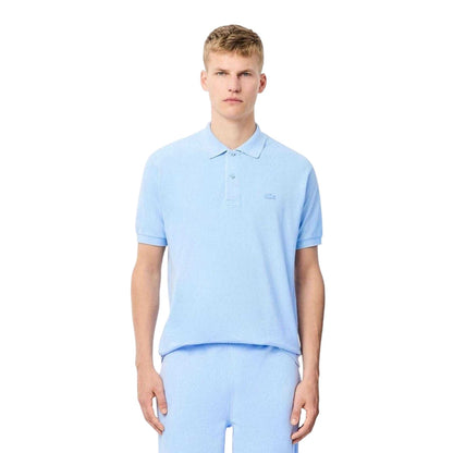 Light Blue - Side - Lacoste Unisex Adult L.12.12 Washed Polo Shirt