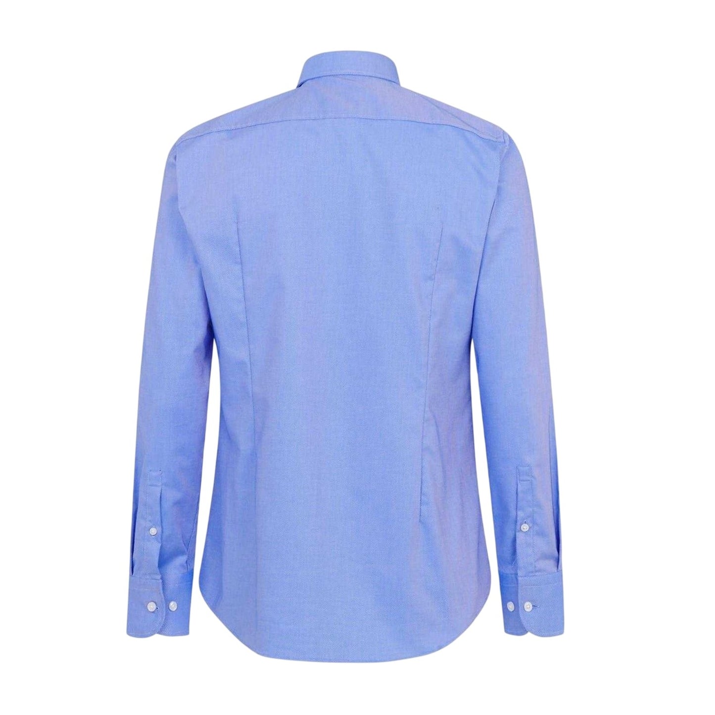 Blue - Back - Boss Mens Hank Kent Collar Slim Formal Shirt