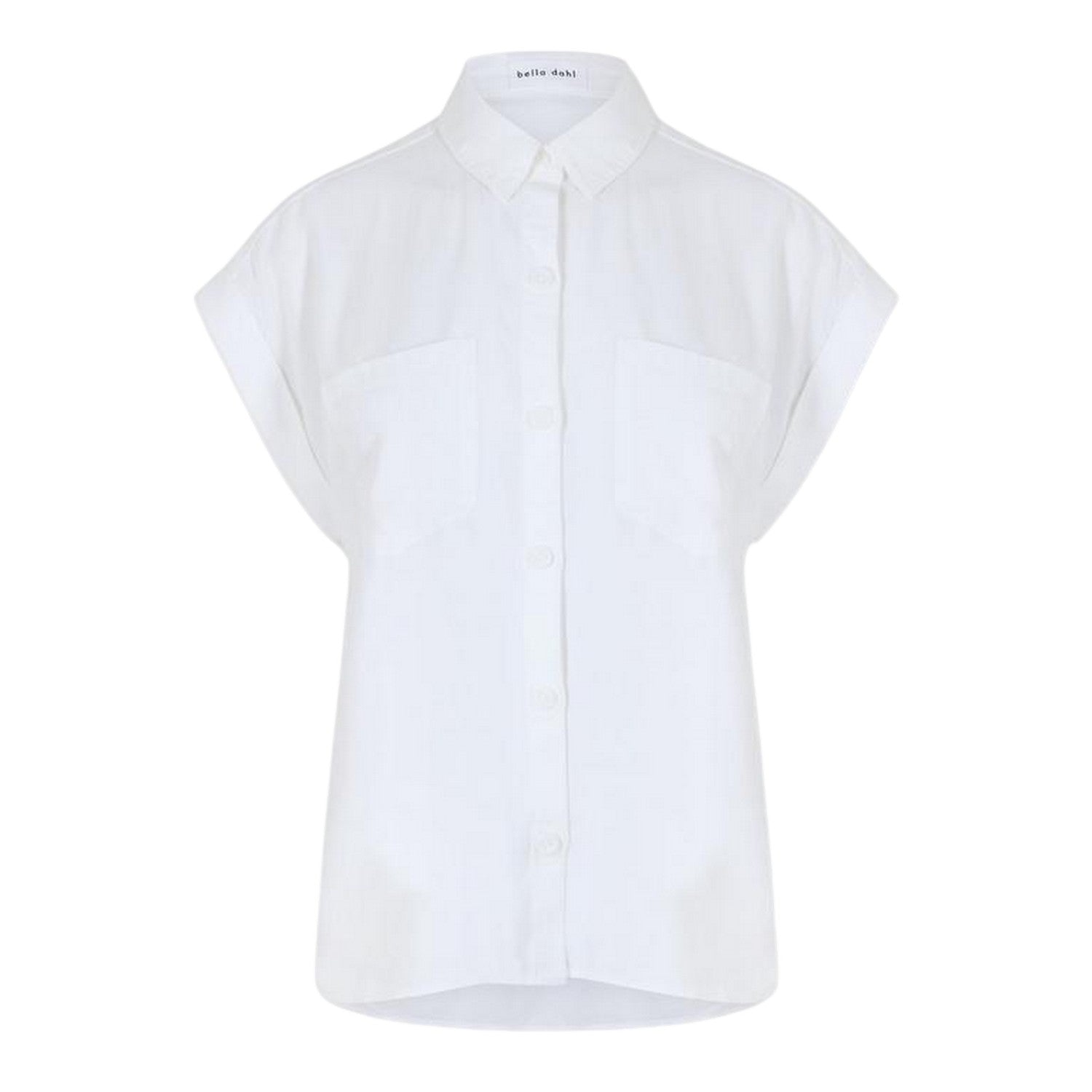 White - Front - Bella Dahl Womens-Ladies Cuffed Regular Shirt (Pack of 2)