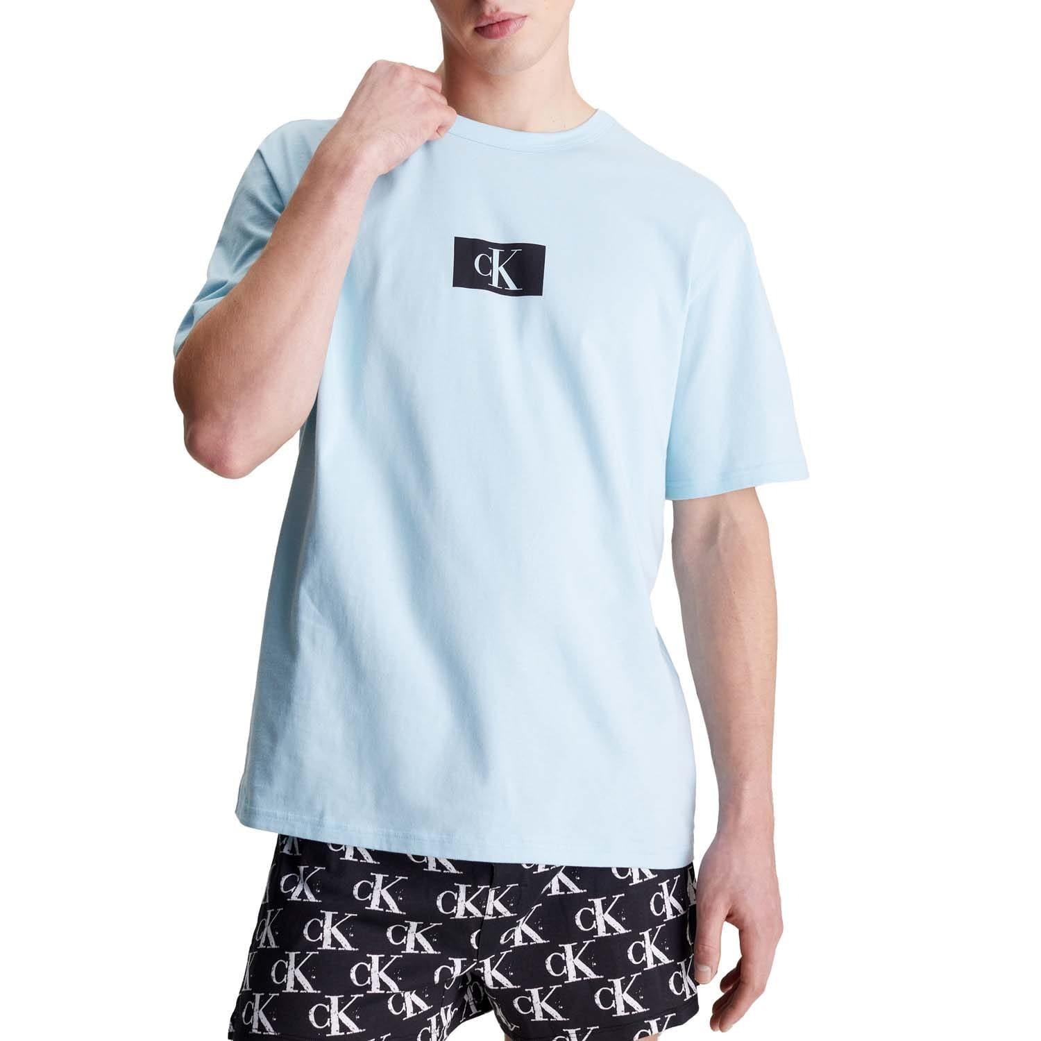 Blue - Side - Calvin Klein Mens Lounge T-Shirt