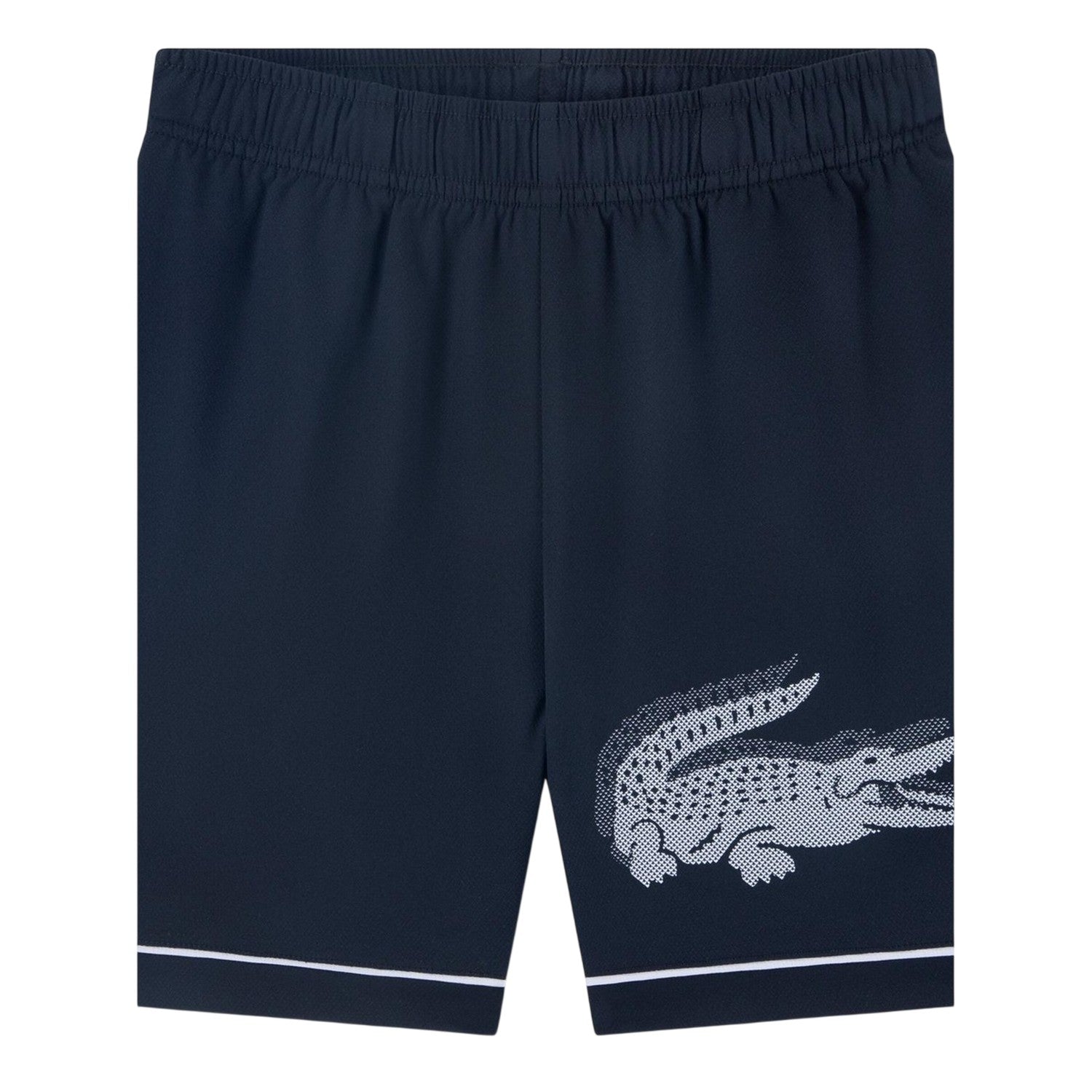 Black - Front - Lacoste Childrens-Kids Woven Logo Track Shorts