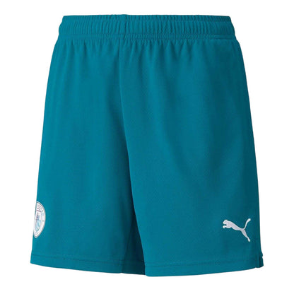 Blue - Front - Manchester City FC Childrens-Kids Puma Home Shorts