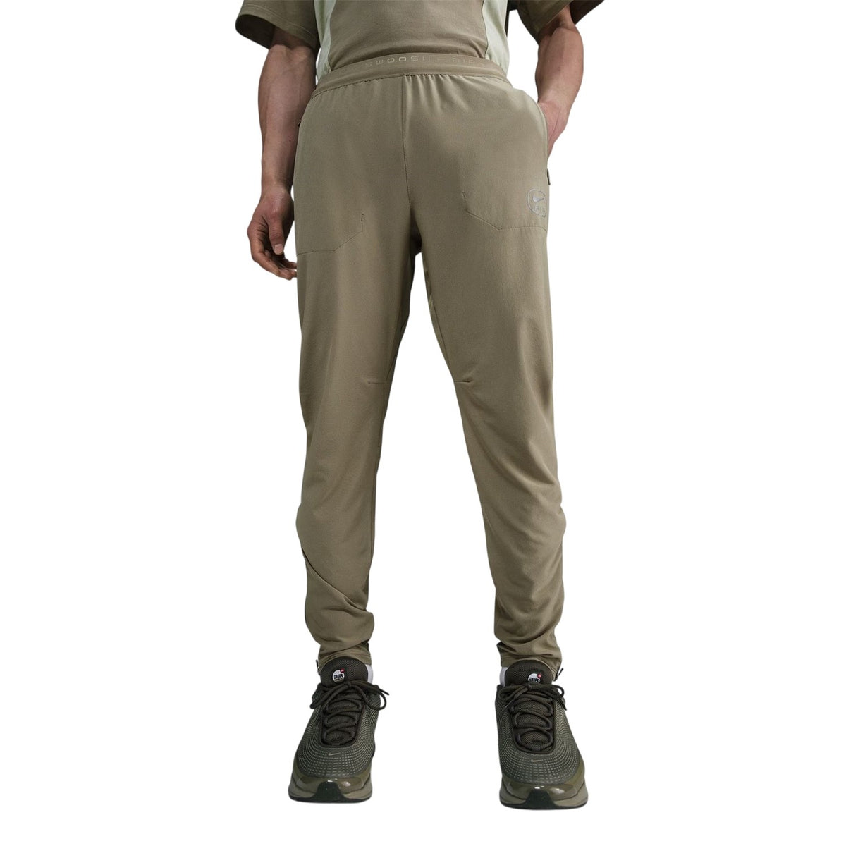 Olive Green - Front - Nike Mens Air Tracksuit Bottoms