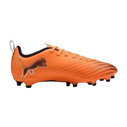 Orange-Black - Front - Puma Childrens-Kids Ultra 6 Play Firm Ground Football Boots