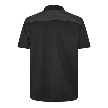 Black - Back - Boss Mens Panel Polo Shirt