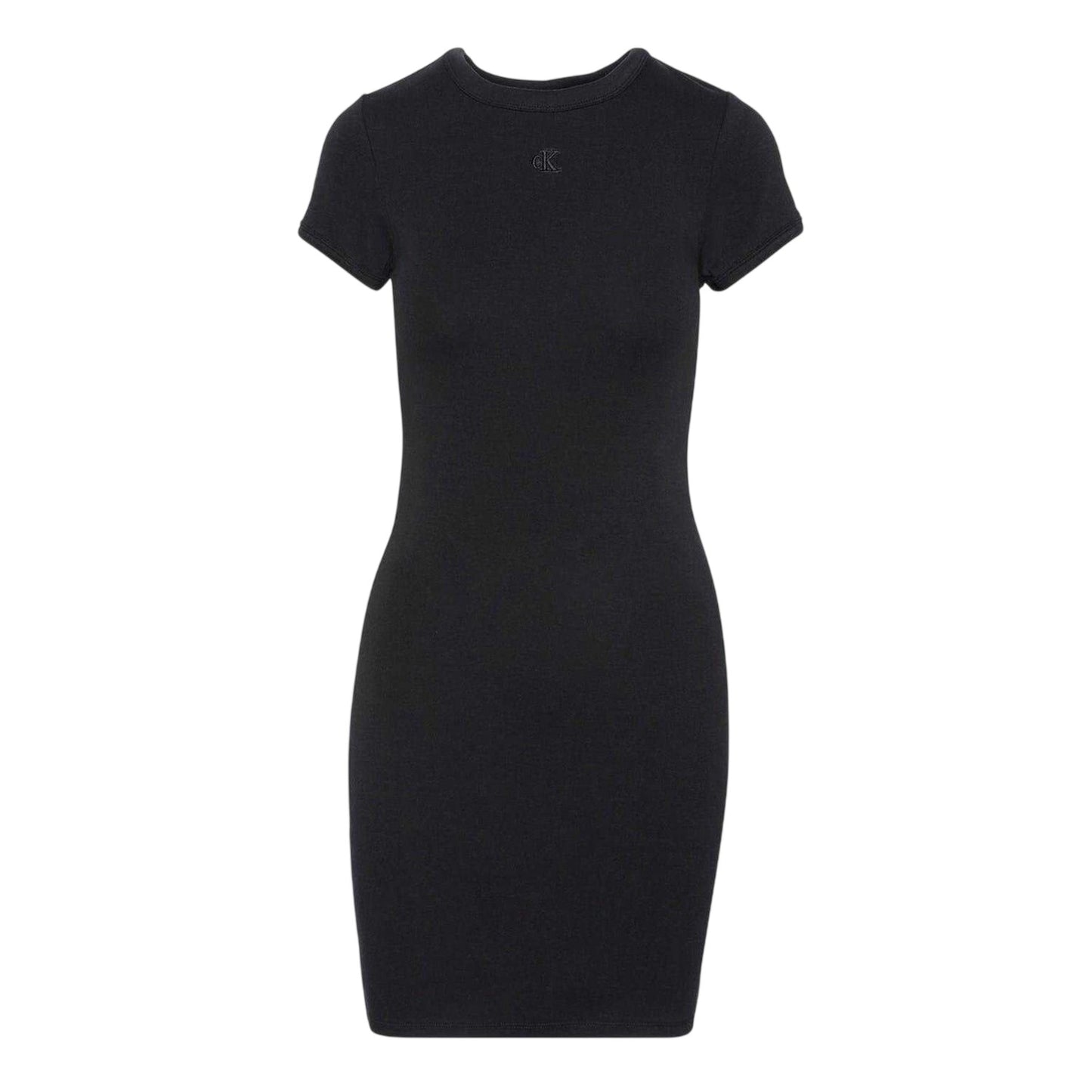 Black - Front - Calvin Klein Womens-Ladies Crew Neck Short-Sleeved Mini Dress