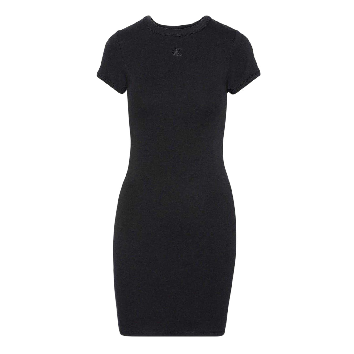 Black - Front - Calvin Klein Womens-Ladies Crew Neck Short-Sleeved Mini Dress