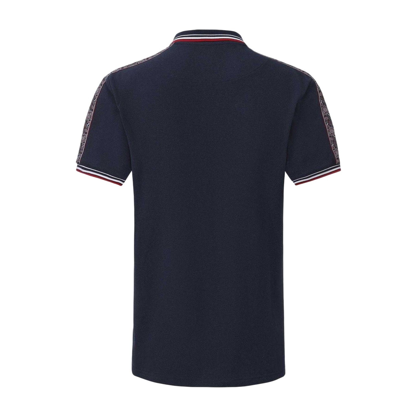 Navy - Back - Pretty Green Mens Logo Taped Polo Shirt