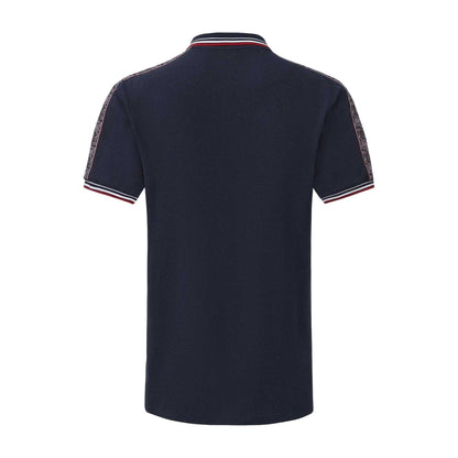 Navy - Back - Pretty Green Mens Logo Taped Polo Shirt