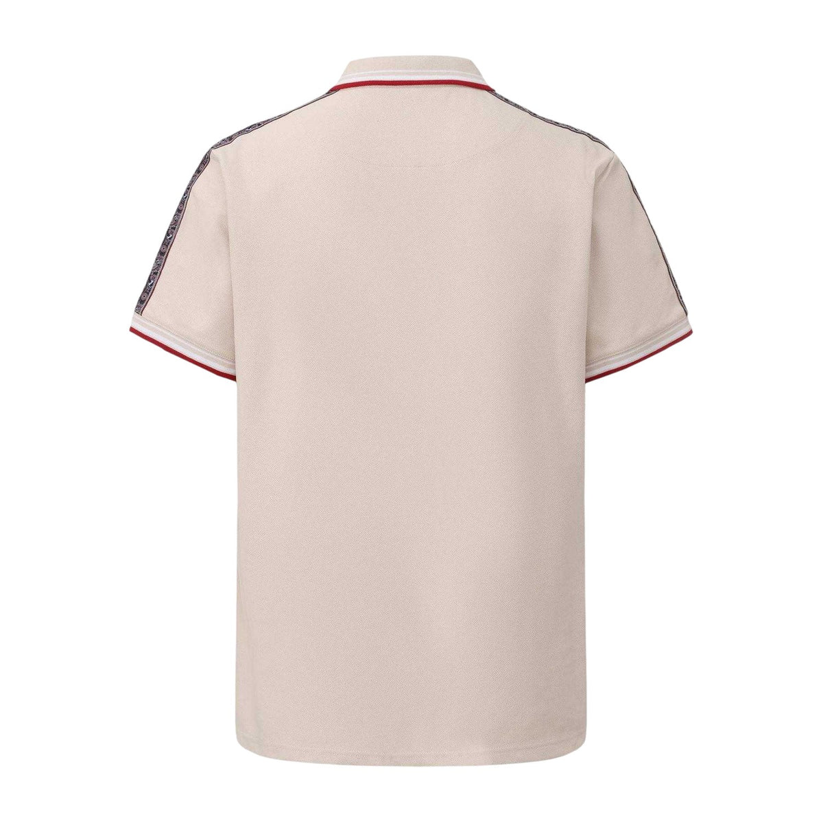 Stone - Back - Pretty Green Mens Logo Taped Polo Shirt