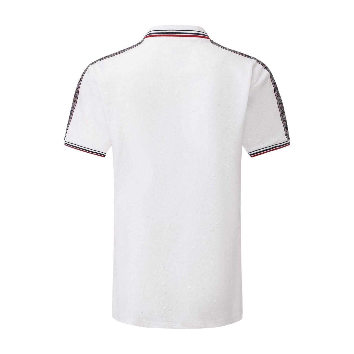 White - Back - Pretty Green Mens Logo Taped Polo Shirt