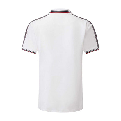 White - Back - Pretty Green Mens Logo Taped Polo Shirt