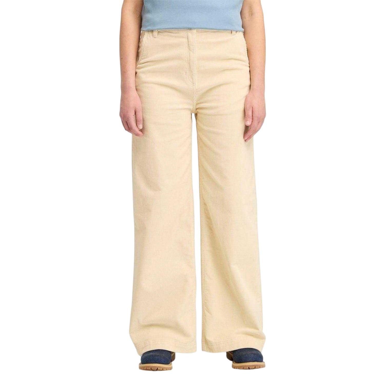 Angora - Side - Timberland Womens-Ladies Corduroy Wide Leg Trousers