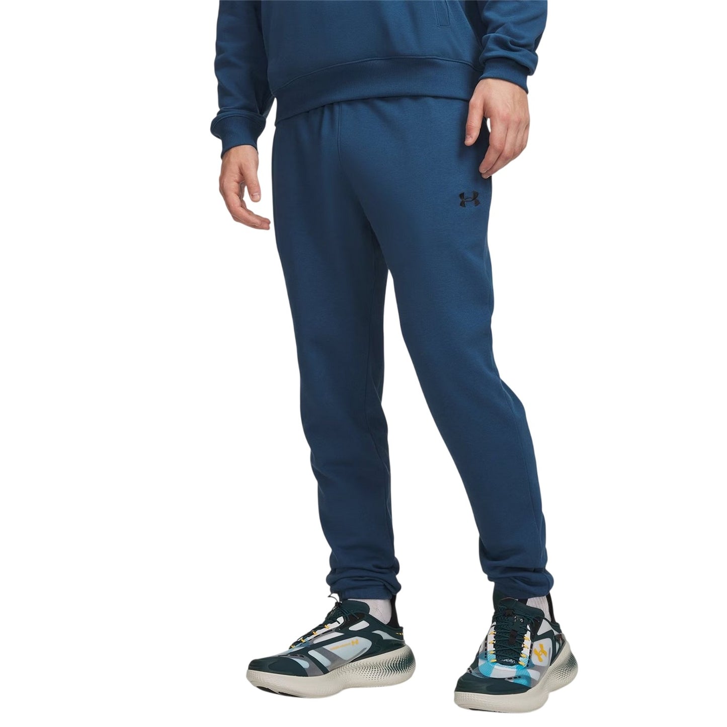 Blue-Black - Front - Under Armour Mens Rival Fleece Joggers