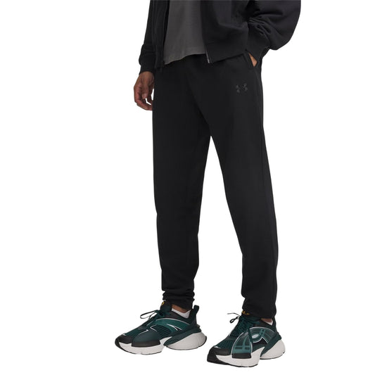 Black-Black - Front - Under Armour Mens Rival Fleece Joggers