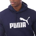 Navy - Side - Puma Mens Essentials Big Logo Hoodie