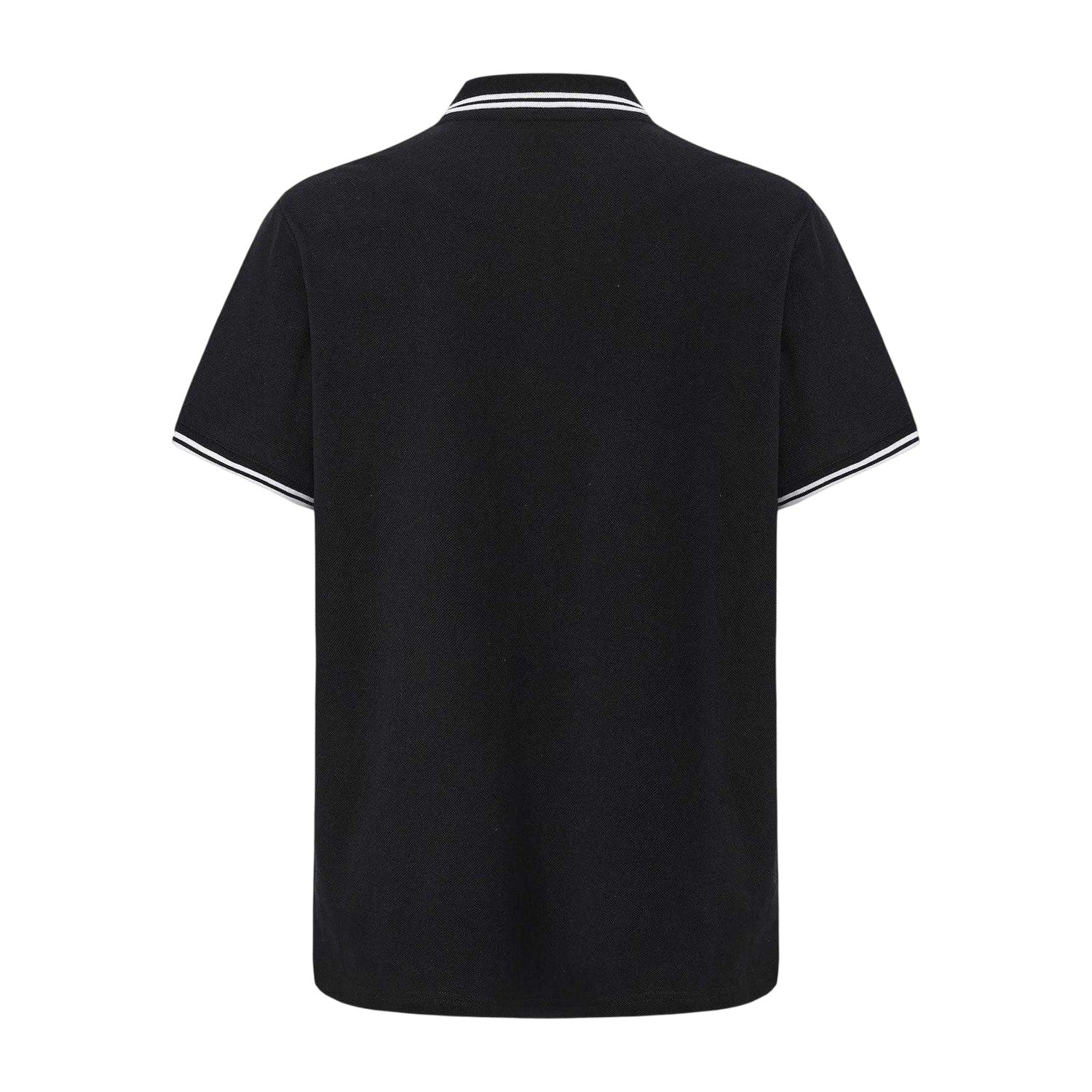 Black - Back - Pretty Green Mens Tipped Polo Shirt