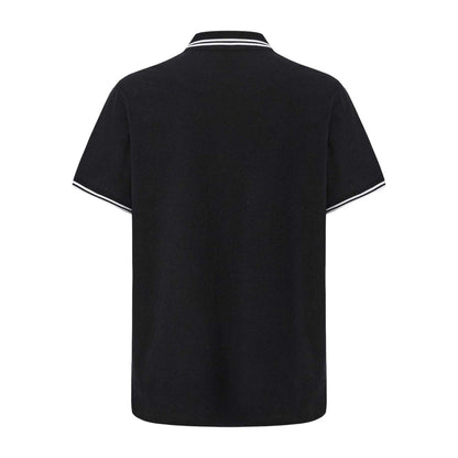 Black - Back - Pretty Green Mens Tipped Polo Shirt