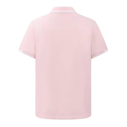 Light Pink - Back - Pretty Green Mens Tipped Polo Shirt