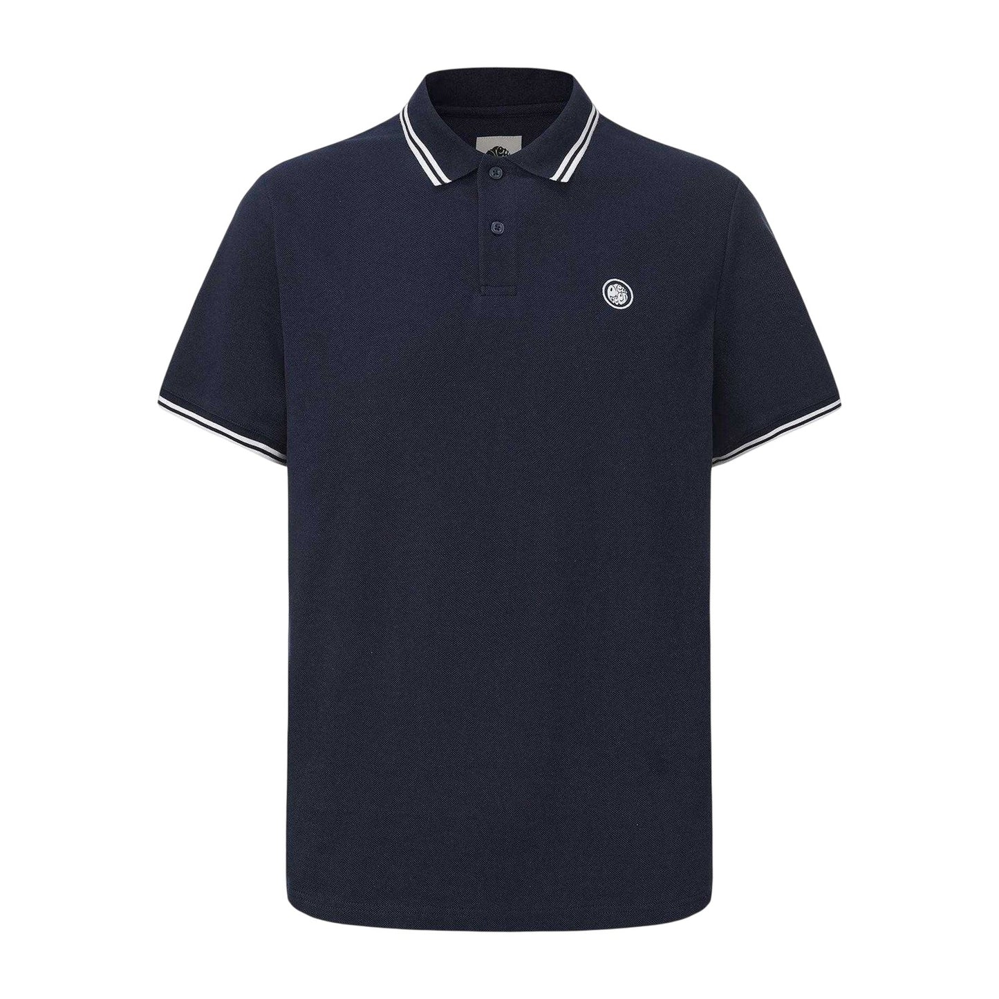 Navy - Front - Pretty Green Mens Tipped Polo Shirt