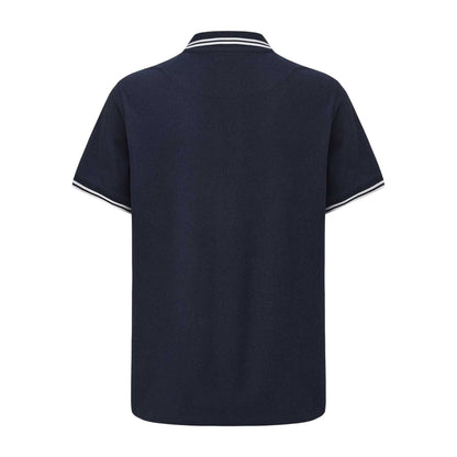 Navy - Back - Pretty Green Mens Tipped Polo Shirt