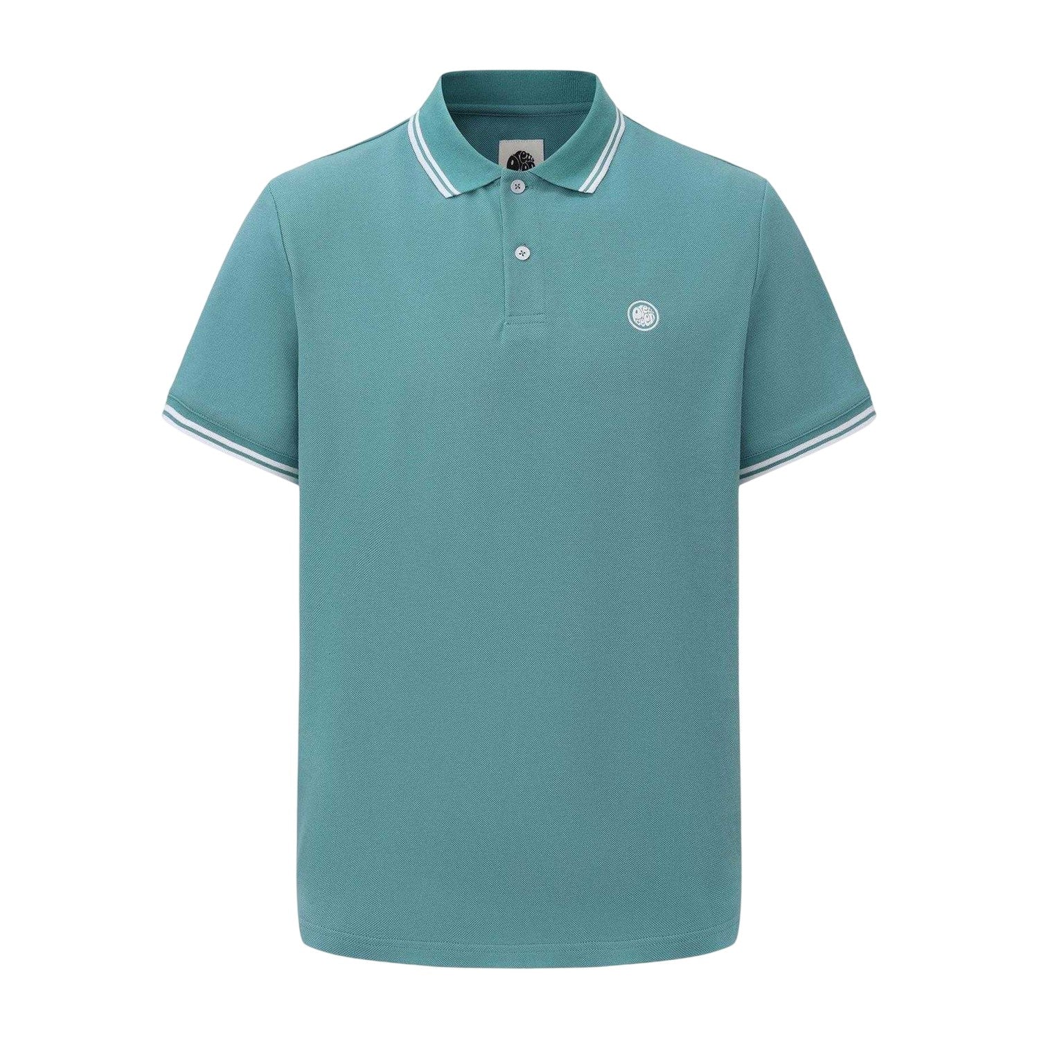 Teal - Front - Pretty Green Mens Tipped Polo Shirt