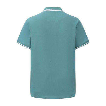 Teal - Back - Pretty Green Mens Tipped Polo Shirt