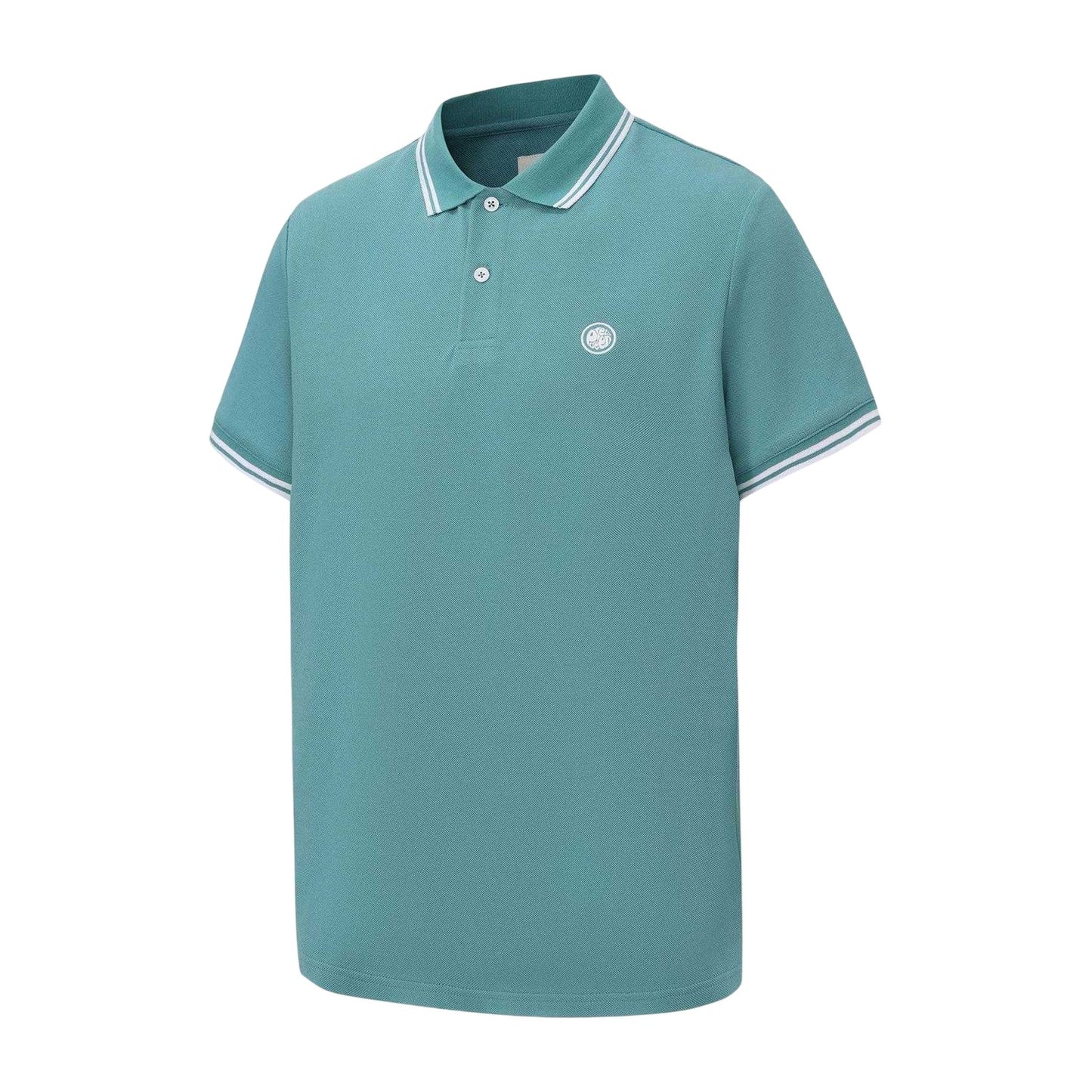 Teal - Side - Pretty Green Mens Tipped Polo Shirt