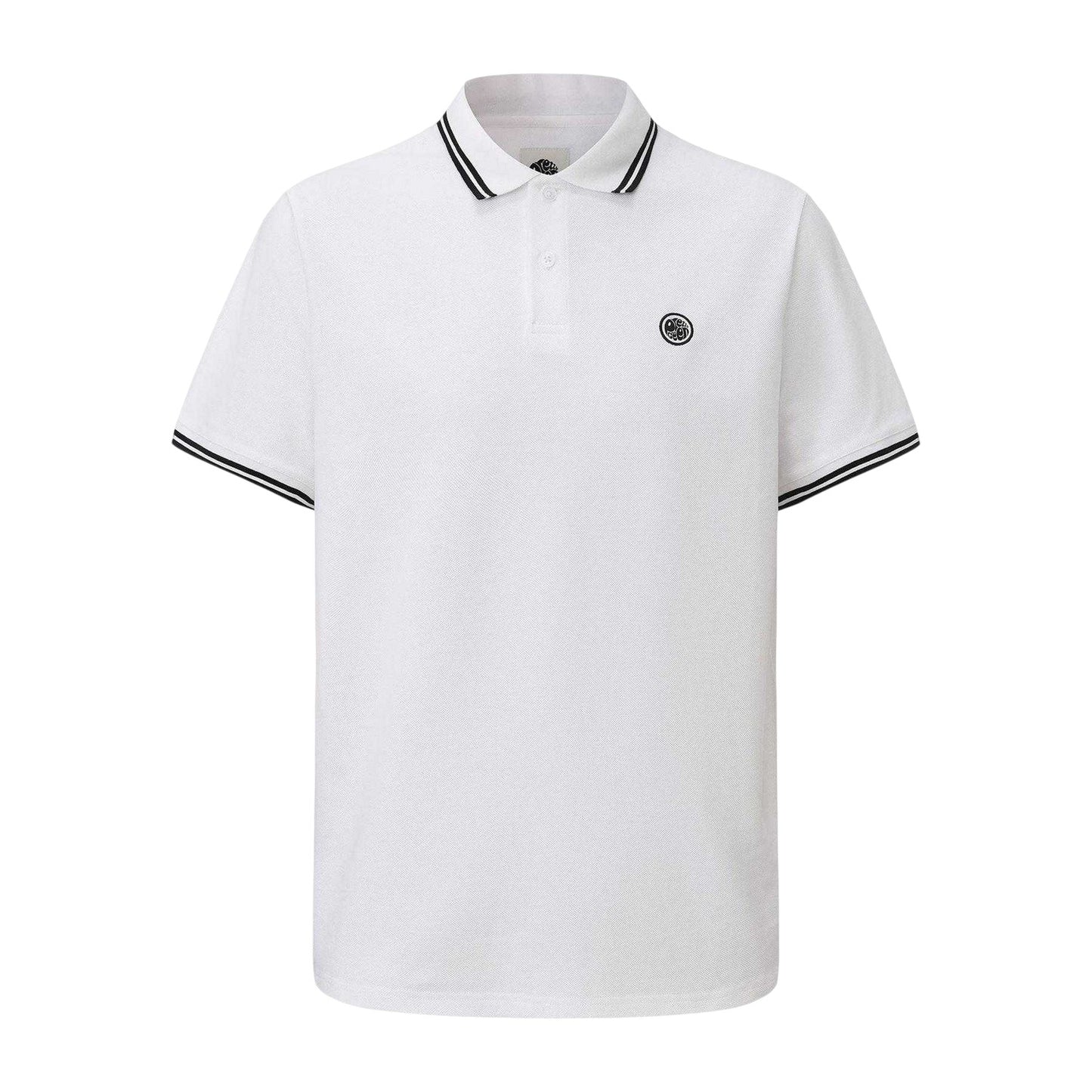 White - Front - Pretty Green Mens Tipped Polo Shirt