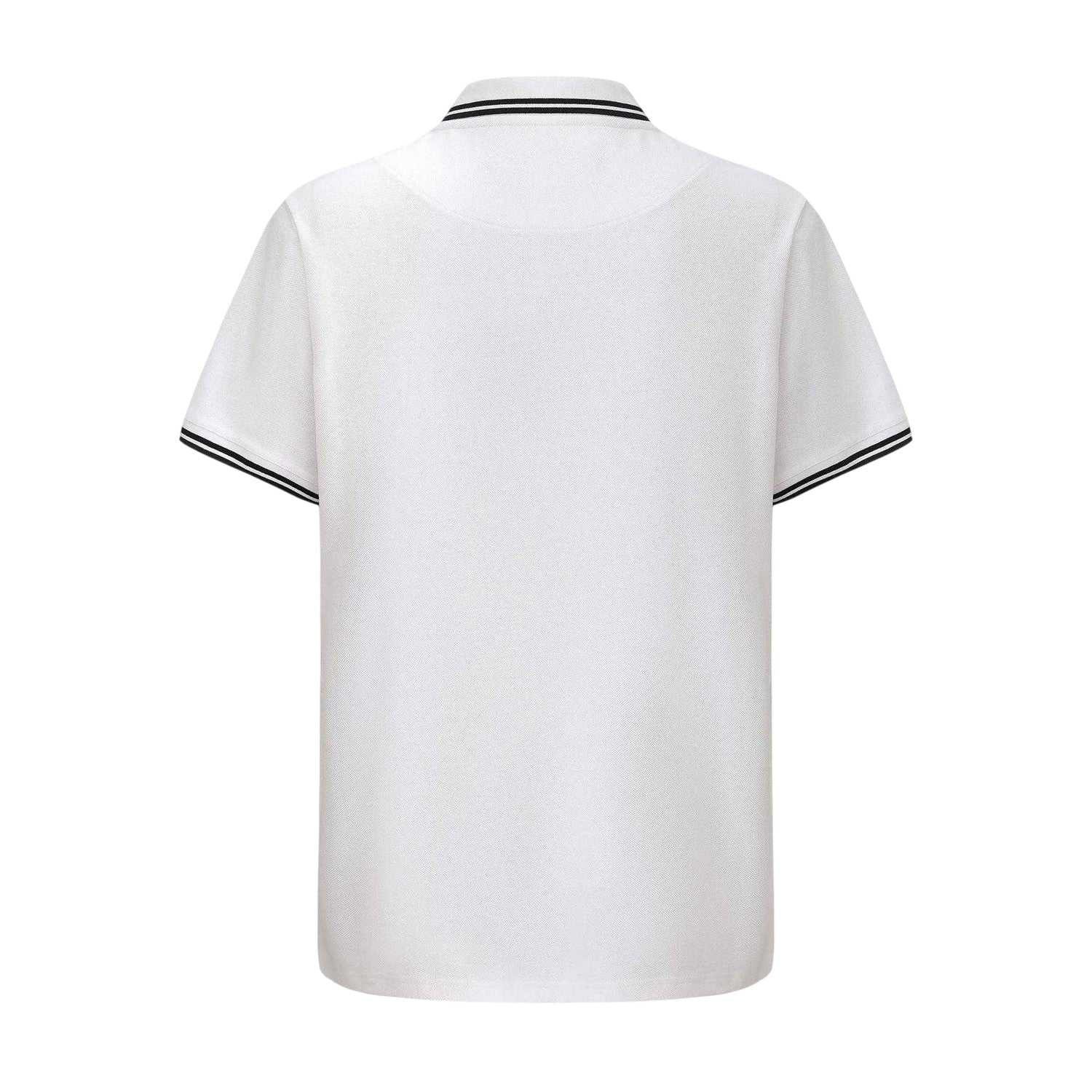 White - Back - Pretty Green Mens Tipped Polo Shirt