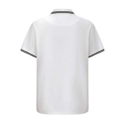 White - Back - Pretty Green Mens Tipped Polo Shirt