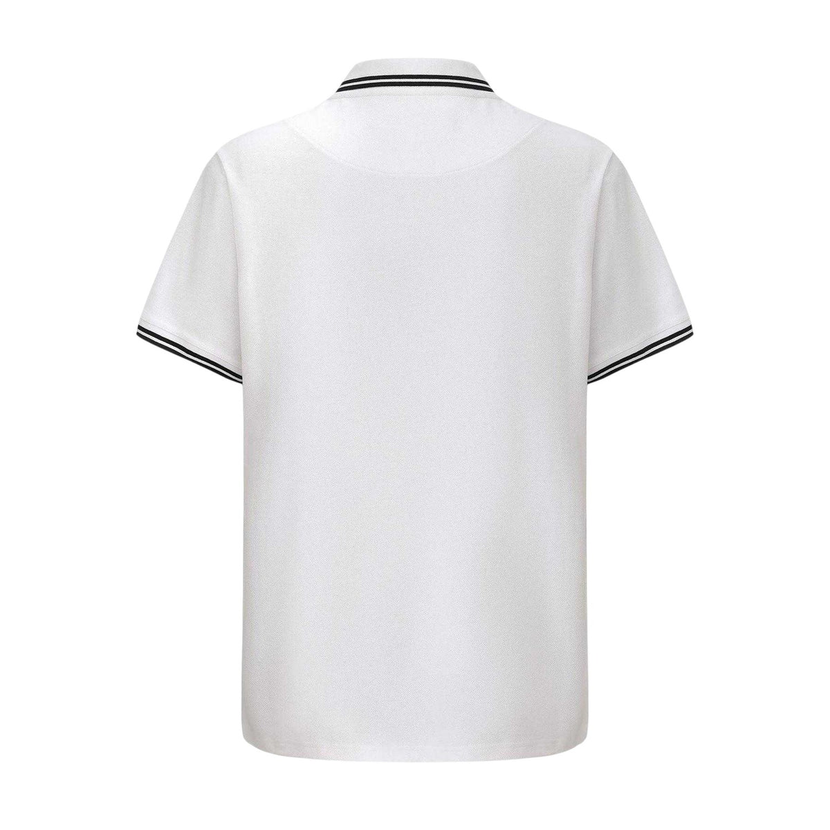 White - Back - Pretty Green Mens Tipped Polo Shirt