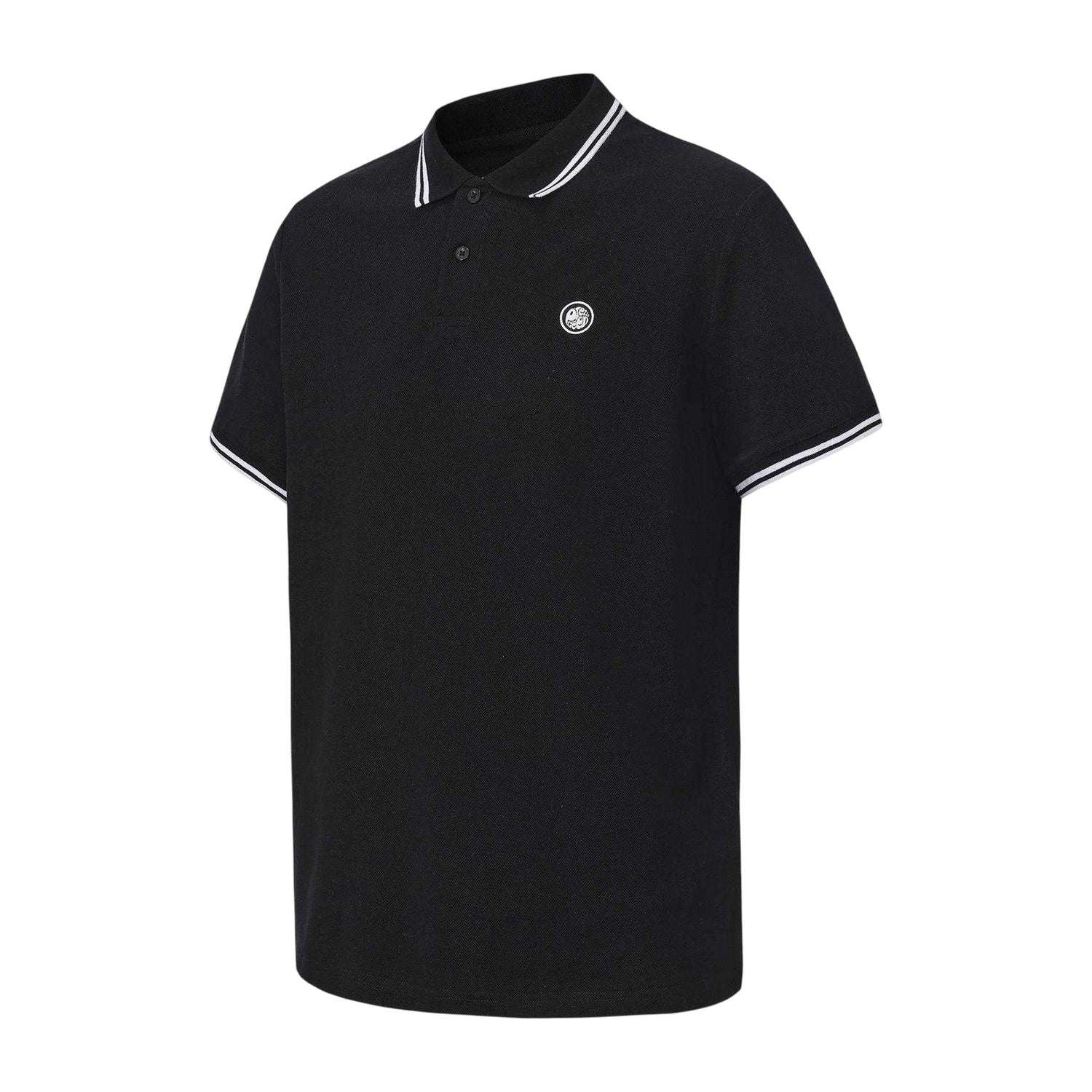 Black - Side - Pretty Green Mens Tipped Polo Shirt