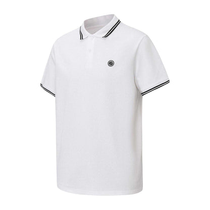 White - Side - Pretty Green Mens Tipped Polo Shirt