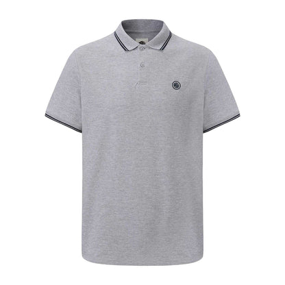 Grey - Front - Pretty Green Mens Tipped Polo Shirt