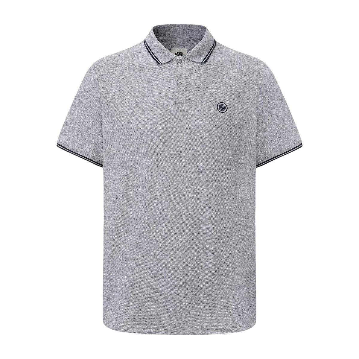 Grey - Front - Pretty Green Mens Tipped Polo Shirt