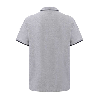 Grey - Back - Pretty Green Mens Tipped Polo Shirt