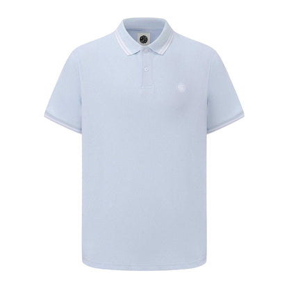 Light Blue - Front - Pretty Green Mens Tipped Polo Shirt