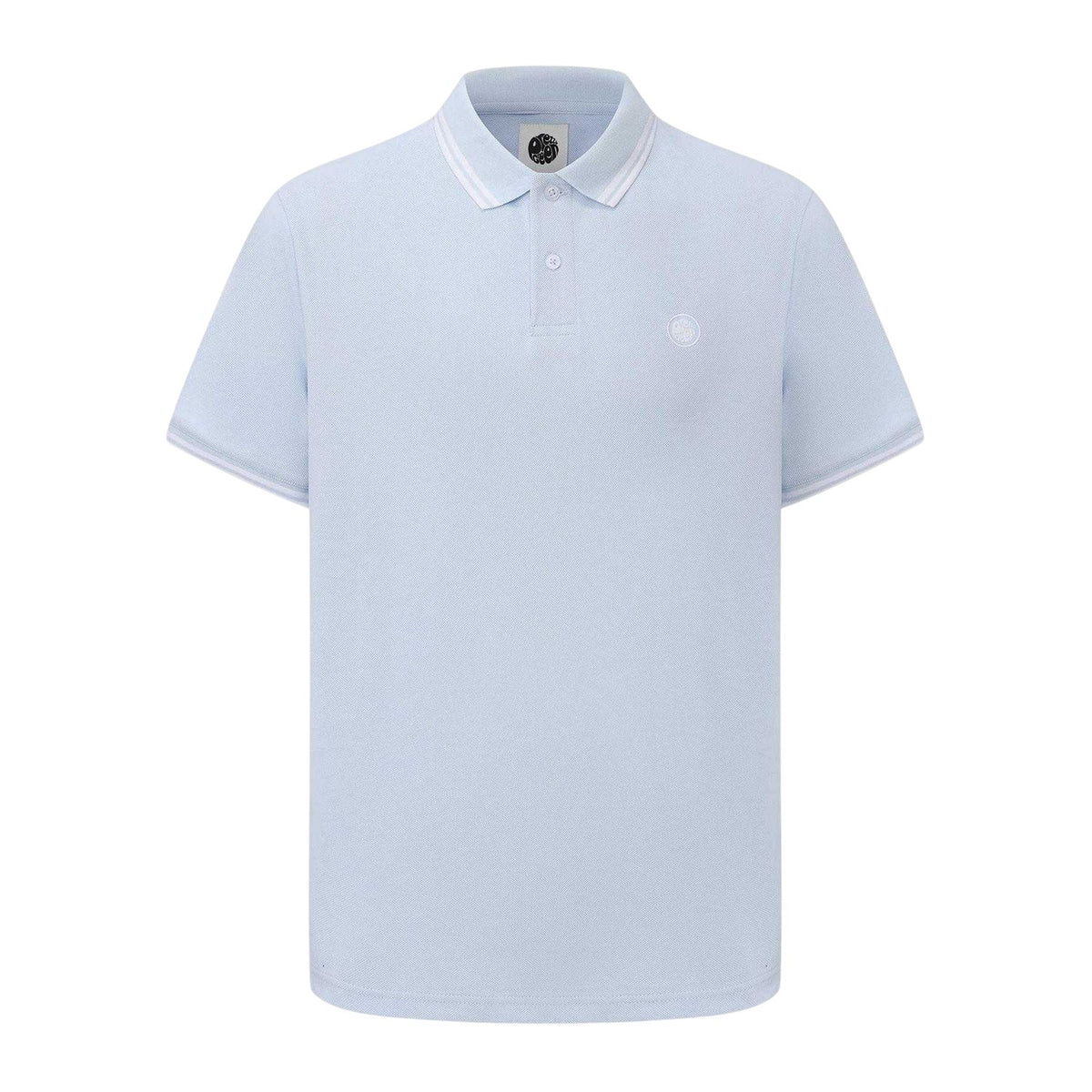 Light Blue - Front - Pretty Green Mens Tipped Polo Shirt