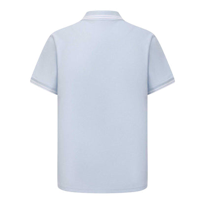 Light Blue - Back - Pretty Green Mens Tipped Polo Shirt