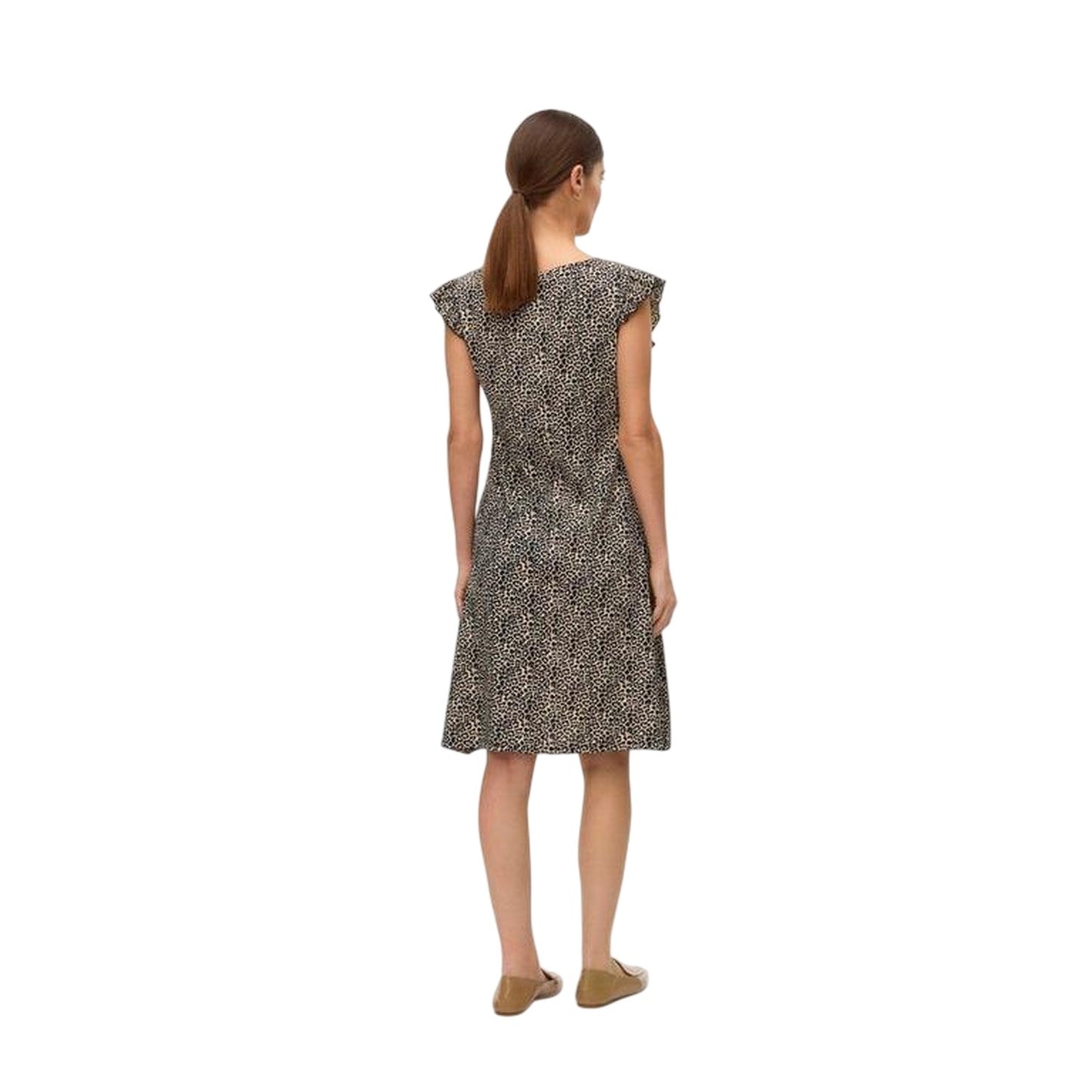 Black - Back - Mamalicious Womens-Ladies Mleveline Leopard Print Sleeveless Mini Dress