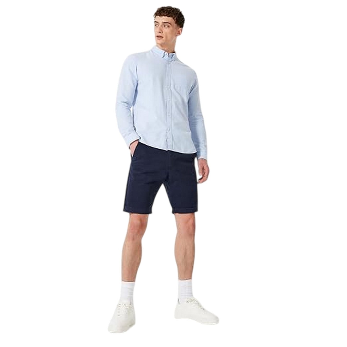 Sky Blue - Side - Jack Wills Mens Plain Oxford Shirt