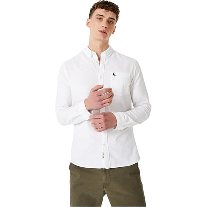 White - Side - Jack Wills Mens Plain Oxford Shirt
