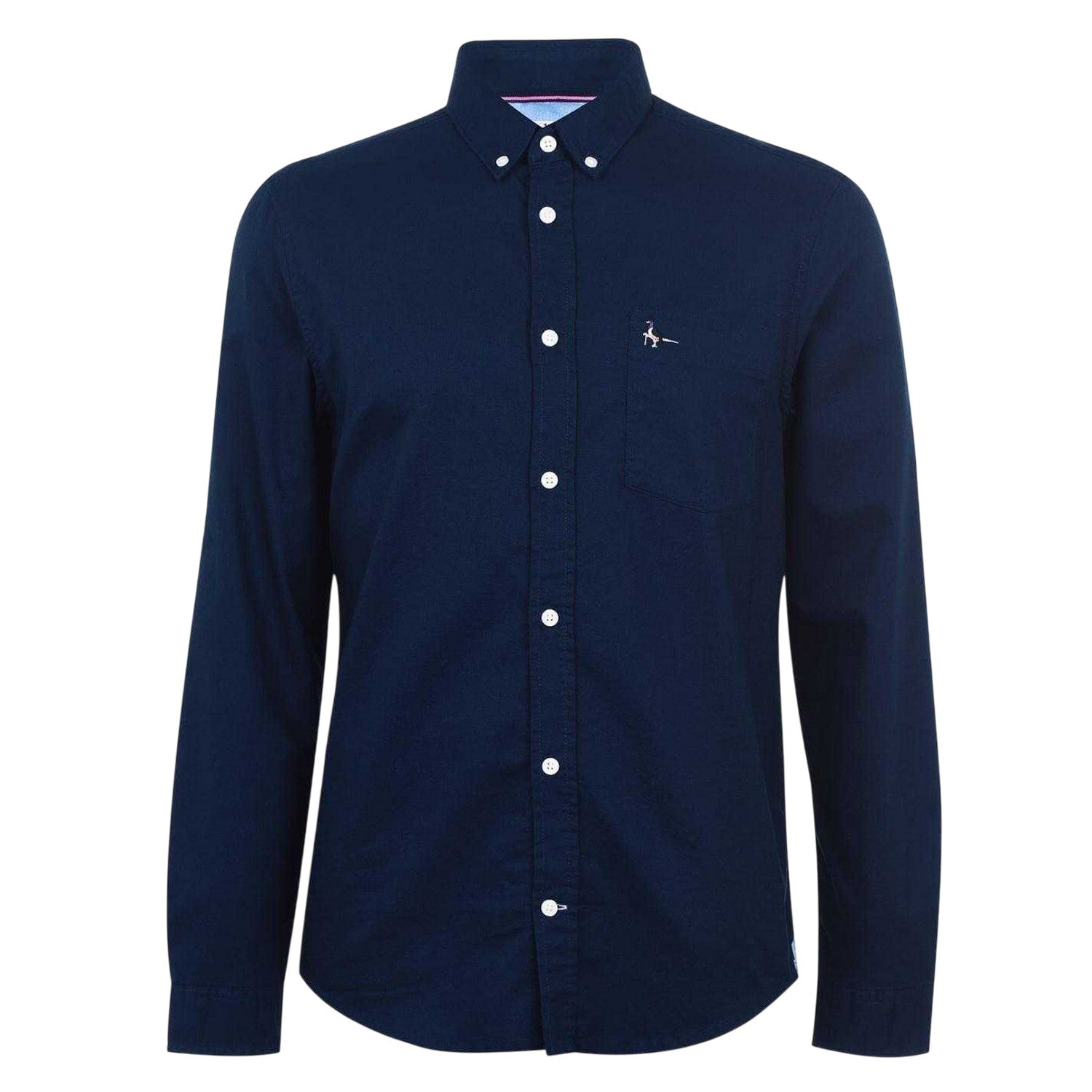 Navy - Front - Jack Wills Mens Plain Oxford Shirt