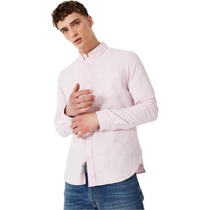 Pink - Side - Jack Wills Mens Plain Oxford Shirt