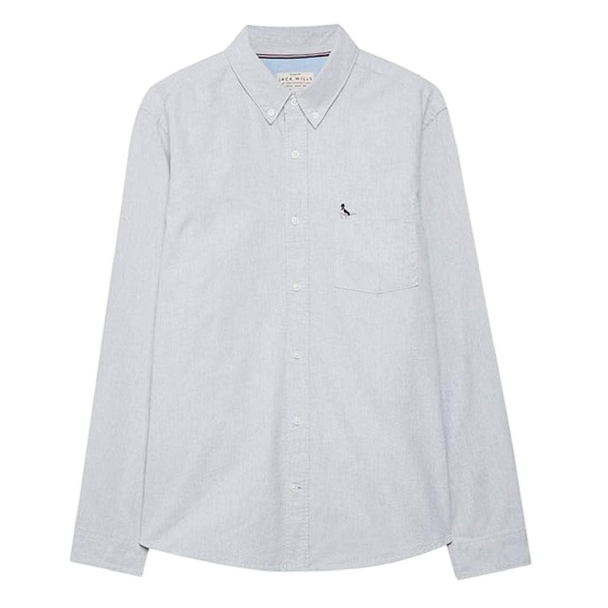Light Ash - Front - Jack Wills Mens Plain Oxford Shirt