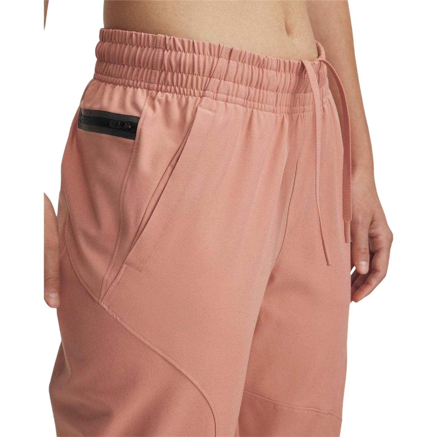 Pink - Side - Under Armour Womens-Ladies Joggers